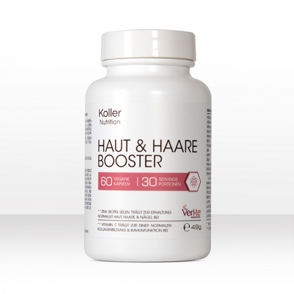 Haut & Haare Komplex kaufen ➤ Koller Nutrition Haut & Haare 60 Kapseln ✓ Vitamin E, B12, B6, C, Zink, Biotin, Folsäure Kapseln bestellen!